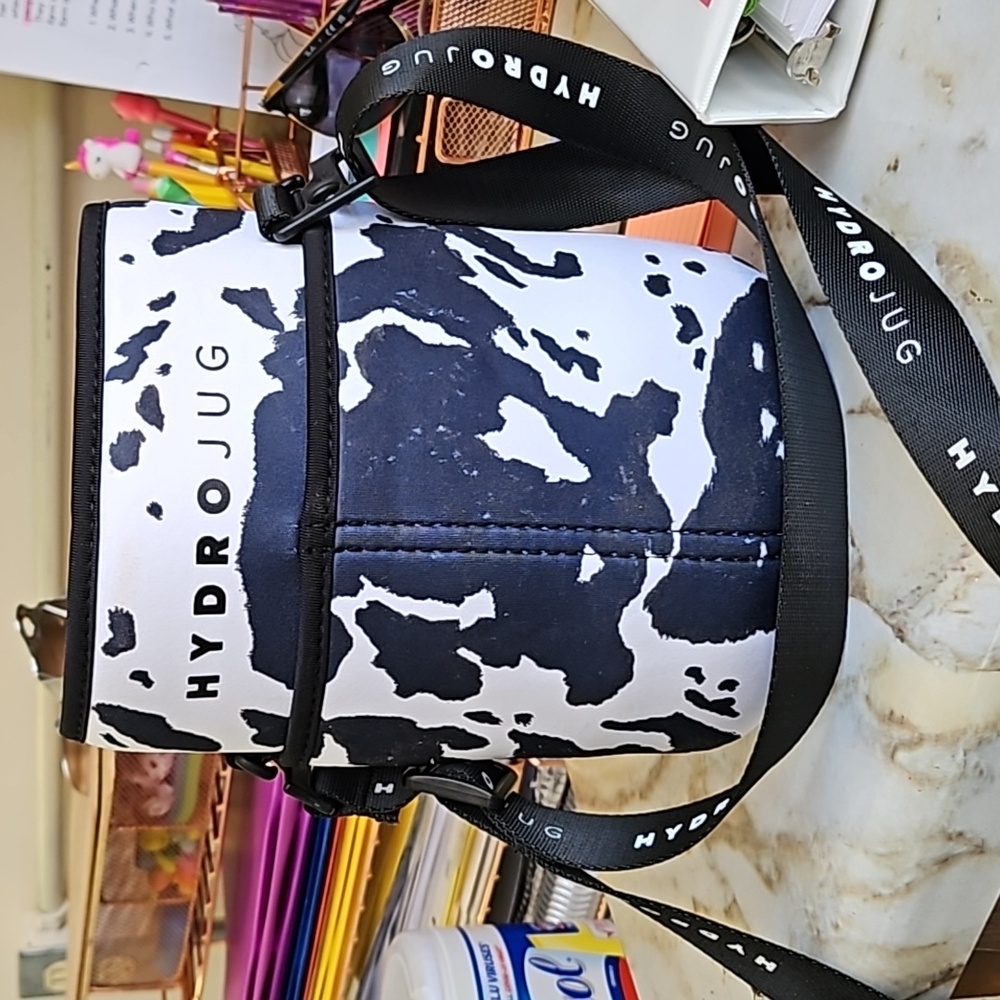 Cow print hydrojug sleeve